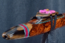 Honduran Rosewood Burl Native American Flute, Minor, Mid G-4, #R3I